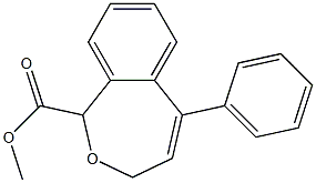 5-Phenyl-1H,3H-2-benzoxepin-1-carboxylic acid methyl ester 结构式