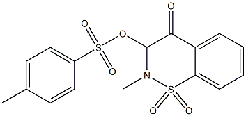3,4-Dihydro-2-methyl-3-(4-methylphenylsulfonyloxy)-4-oxo-2H-1,2-benzothiazine 1,1-dioxide 结构式