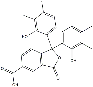 1,3-Dihydro-1,1-bis(2-hydroxy-3,4-dimethylphenyl)-3-oxoisobenzofuran-5-carboxylic acid 结构式