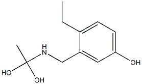 3-[(1,1-Dihydroxyethyl)aminomethyl]-4-ethylphenol 结构式