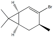 [1R,4S,6R,(+)]-3-Bromo-4,7,7-trimethylbicyclo[4.1.0]hepta-2-ene 结构式