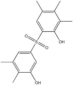 2,3'-Dihydroxy-3,4,4',5,5'-pentamethyl[sulfonylbisbenzene] 结构式