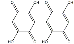 3,3',6,6'-Tetrahydroxy-4-methyl-1,1'-biphenyl-2,2',5,5'-tetrone 结构式