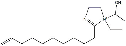 2-(9-Decenyl)-1-ethyl-1-(1-hydroxyethyl)-2-imidazoline-1-ium 结构式