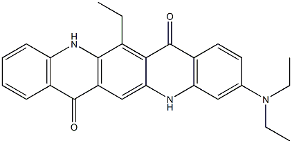 3-(Diethylamino)-13-ethyl-5,12-dihydroquino[2,3-b]acridine-7,14-dione 结构式