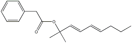 Phenylacetic acid 1,1-dimethyl-2,4-octadienyl ester 结构式