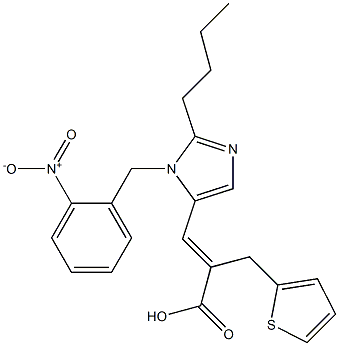 (E)-3-[2-Butyl-1-(2-nitrobenzyl)-1H-imidazol-5-yl]-2-(2-thienylmethyl)acrylic acid 结构式