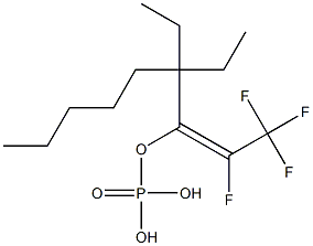Phosphoric acid diethyl[(Z)-1-hexyl-2,3,3,3-tetrafluoro-1-propenyl] ester 结构式