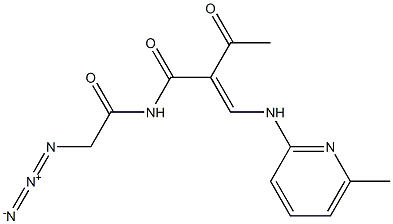 N-[1,3-Dioxo-2-[(6-methyl-2-pyridinyl)aminomethylene]butyl]-2-azidoacetamide 结构式