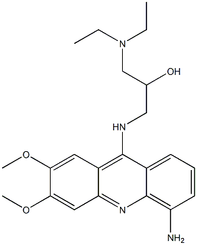 9-[(3-Diethylamino-2-hydroxypropyl)amino]-6,7-dimethoxy-4-acridinamine 结构式