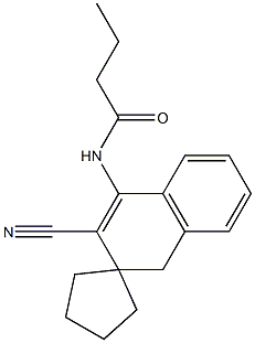 N-[3-Cyanospiro[naphthalene-2(1H),1'-cyclopentan]-4-yl]butanamide 结构式