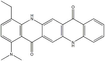 1-(Dimethylamino)-4-ethyl-5,12-dihydroquino[2,3-b]acridine-7,14-dione 结构式