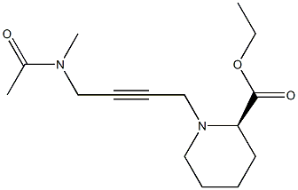 (2R)-1-[4-[(Acetyl)methylamino]-2-butynyl]piperidine-2-carboxylic acid ethyl ester 结构式