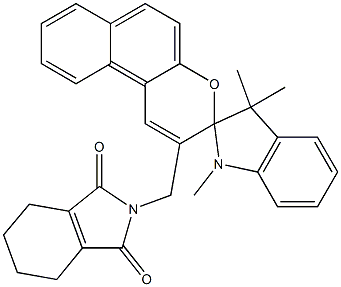 N-[[1',3',3'-Trimethylspiro[3H-naphtho[2,1-b]pyran-3,2'-indolin]-2-yl]methyl]-3,4,5,6-tetrahydrophthalimide 结构式