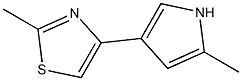 2-Methyl-4-(2-methyl-1H-pyrrol-4-yl)thiazole 结构式