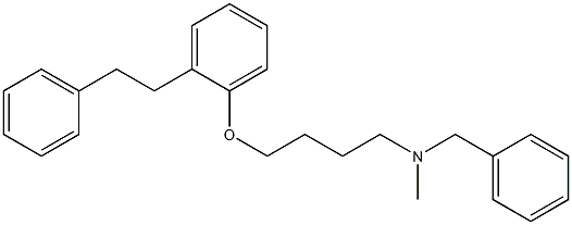 4-[2-(2-Phenylethyl)phenoxy]-N-benzyl-N-methylbutan-1-amine 结构式