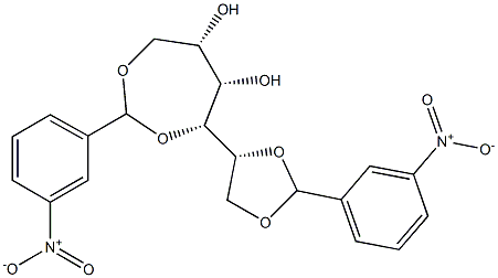 1-O,2-O:3-O,6-O-Bis(3-nitrobenzylidene)-L-glucitol 结构式