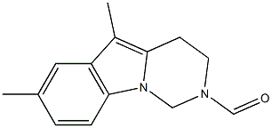 5,7-Dimethyl-1,2,3,4-tetrahydropyrimido[1,6-a]indole-2-carbaldehyde 结构式