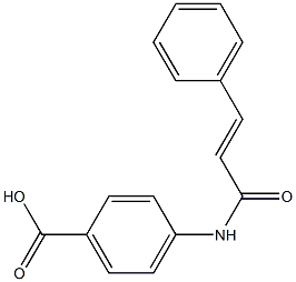 4-[[3-(Phenyl)-1-oxo-2-propenyl]amino]benzoic acid 结构式