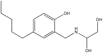 2-[(1,2-Dihydroxyethyl)aminomethyl]-4-pentylphenol 结构式