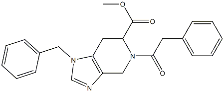 1-(Benzyl)-5-phenylacetyl-4,5,6,7-tetrahydro-1H-imidazo[4,5-c]pyridine-6-carboxylic acid methyl ester 结构式