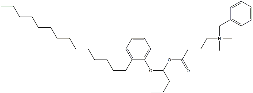 N,N-Dimethyl-N-benzyl-N-[3-[[1-(2-tetradecylphenyloxy)butyl]oxycarbonyl]propyl]aminium 结构式