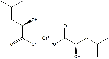 Bis[(2R)-2-hydroxy-4-methylpentanoic acid]calcium salt 结构式