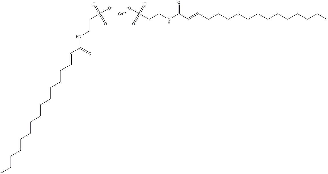 Bis[N-(2-hexadecenoyl)taurine]calcium salt 结构式