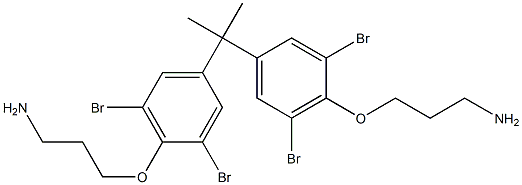 2,2-Bis[3,5-dibromo-4-(3-aminopropoxy)phenyl]propane 结构式