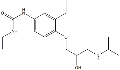 1-Ethyl-3-[3-ethyl-4-[2-hydroxy-3-[isopropylamino]propoxy]phenyl]urea 结构式