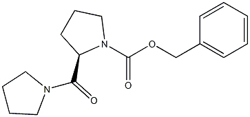 (2R)-2-[(Pyrrolidin-1-yl)carbonyl]pyrrolidine-1-carboxylic acid benzyl ester 结构式