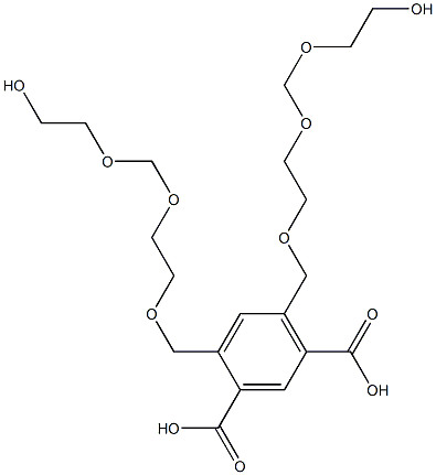 4,6-Bis(9-hydroxy-2,5,7-trioxanonan-1-yl)isophthalic acid 结构式