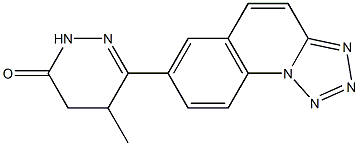 4,5-Dihydro-4-methyl-3-(tetrazolo[1,5-a]quinolin-7-yl)pyridazin-6(1H)-one 结构式