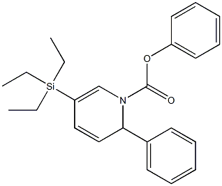 1,2-Dihydro-2-phenyl-5-(triethylsilyl)pyridine-1-carboxylic acid phenyl ester 结构式