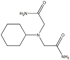 2,2'-(Cyclohexylimino)bis(acetamide) 结构式