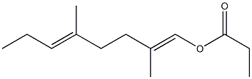 Propionic acid 2,5-dimethyl-1,5-octadienyl ester 结构式