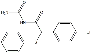 2-(4-Chlorophenyl)-2-(phenylthio)-N-carbamoylacetamide 结构式