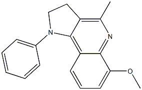1-(Phenyl)-4-methyl-6-methoxy-2,3-dihydro-1H-pyrrolo[3,2-c]quinoline 结构式