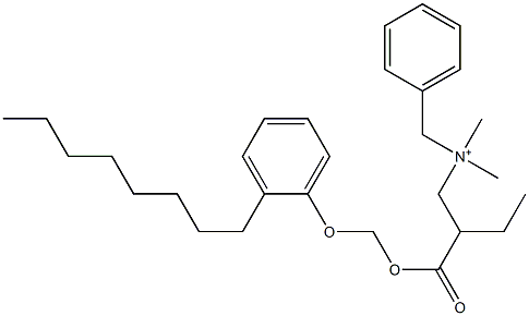 N,N-Dimethyl-N-benzyl-N-[2-[[(2-octylphenyloxy)methyl]oxycarbonyl]butyl]aminium 结构式