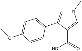 1-Methyl-4-(4-methoxyphenyl)-1H-pyrrole-3-carboxylic acid 结构式