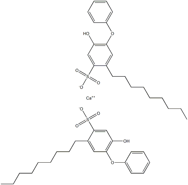 Bis(6-hydroxy-3-nonyl[oxybisbenzene]-4-sulfonic acid)calcium salt 结构式