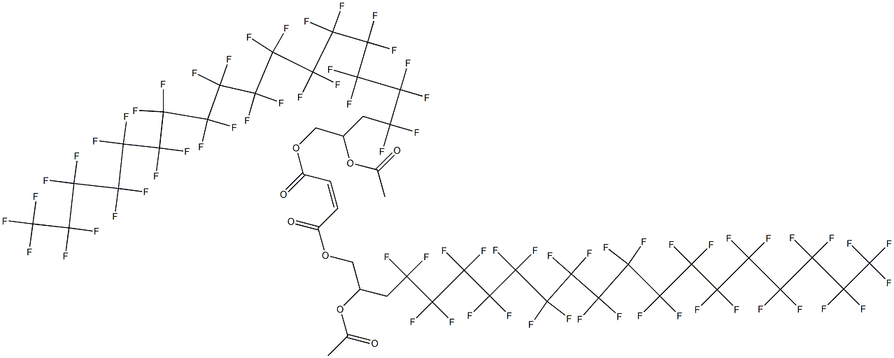 Maleic acid bis(2-acetyloxy-4,4,5,5,6,6,7,7,8,8,9,9,10,10,11,11,12,12,13,13,14,14,15,15,16,16,17,17,18,18,19,19,20,20,20-pentatriacontafluoroicosyl) ester 结构式