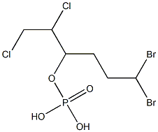 Phosphoric acid hydrogen (3,3-dibromopropyl)(2,3-dichloropropyl) ester 结构式