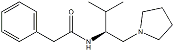 2-(Phenyl)-N-[(S)-2-methyl-1-(1-pyrrolidinylmethyl)propyl]acetamide 结构式