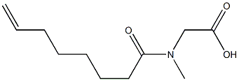 N-Methyl-N-(7-octenoyl)glycine 结构式