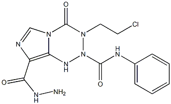 3-(2-Chloroethyl)-3,4-dihydro-4-oxo-N2-(phenylaminocarbonyl)imidazo[5,1-d]-1,2,3,5-tetrazine-8-carboxylic acid hydrazide 结构式