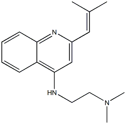 2-(2-Methyl-1-propenyl)-4-[(2-dimethylaminoethyl)amino]quinoline 结构式