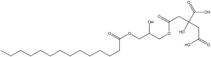 Citric acid dihydrogen 1-(2-hydroxy-3-myristoyloxypropyl) ester 结构式