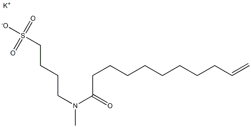 4-[N-(10-Undecenoyl)-N-methylamino]-1-butanesulfonic acid potassium salt 结构式