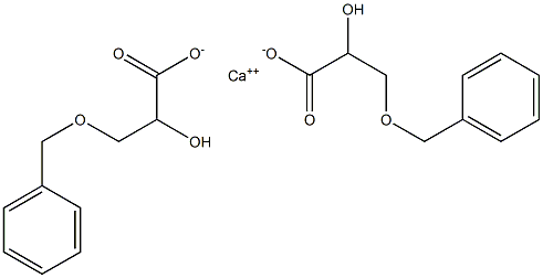 Bis[(+)-3-(benzyloxy)-D-lactic acid] calcium salt 结构式